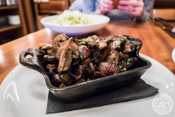 Roasted mushrooms at Kingside in NYC, NY