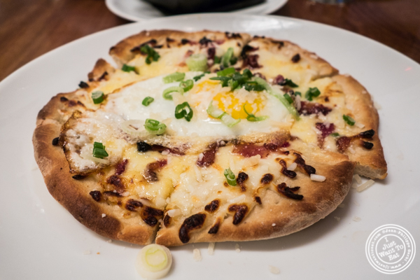 Breakfast pizza at Kingside in NYC, NY