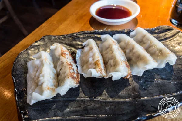 Pork gyoza at Shokudo Sushi and Ramen in Hell's Kitchen
