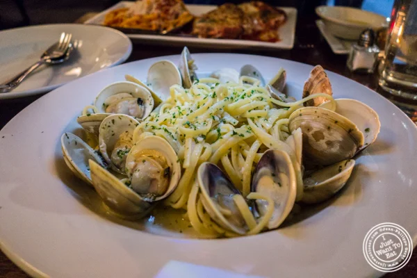 Linguine with clams at Bella Luna on the Upper West Side, NYC, NY