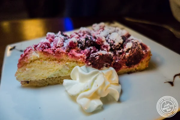 Mixed berries tart at Bella Luna on the Upper West Side, NYC, NY