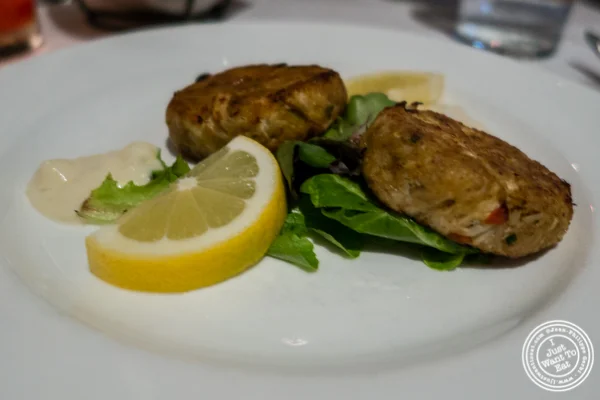 Crab cakes at Westside Steakhouse in NYC, NY
