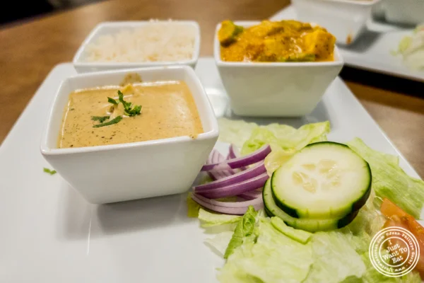 Vegetarian dishes at Chawlas2 in Gramercy, NYC, NY