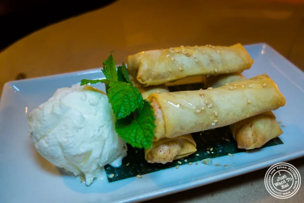Fried banana at Kelley and Ping in Greenwich Village