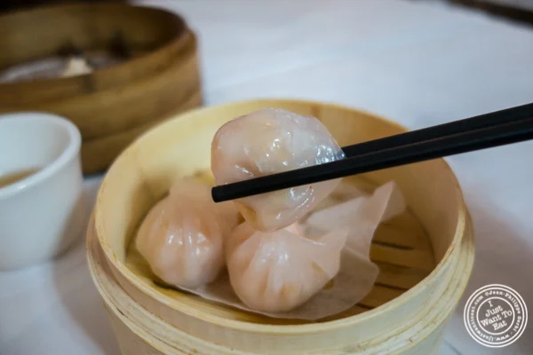 Crystal shrimp dumplings at China Green in Hell's Kitchen