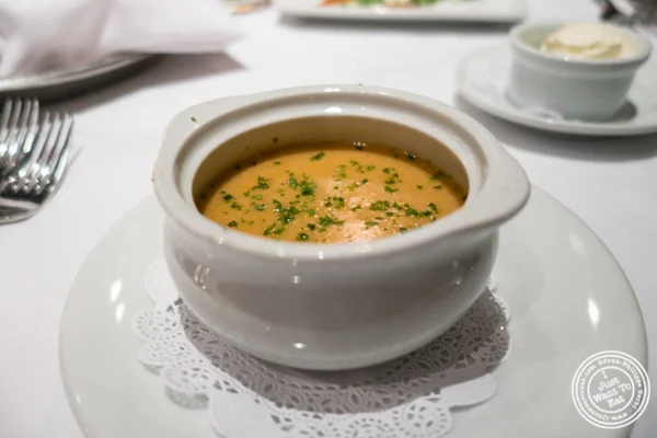 Lobster bisque at Ruth's Chris in Manhattan