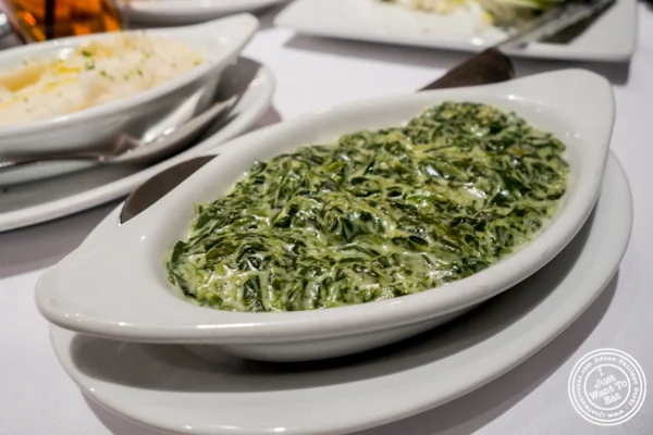 Creamed spinach at Ruth's Chris in Manhattan