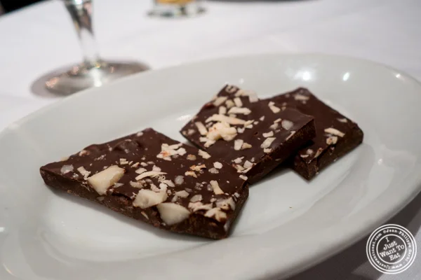 Chocolate bark at Ruth's Chris in Manhattan