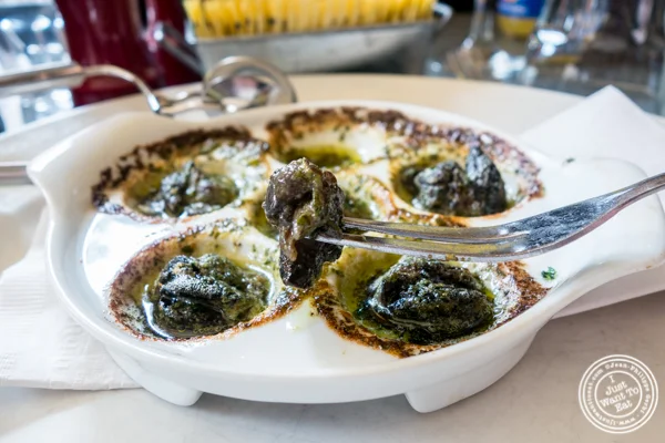 Escargots at Le Grainne Cafe in Chelsea
