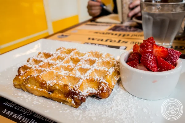 Liege waffle at Wafels and Dinges in the East Village, NYC, NY 
