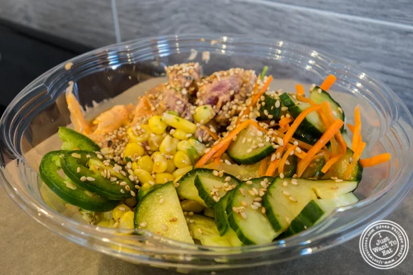 Pele bowl at Makai Poke Co in Hoboken, NJ
