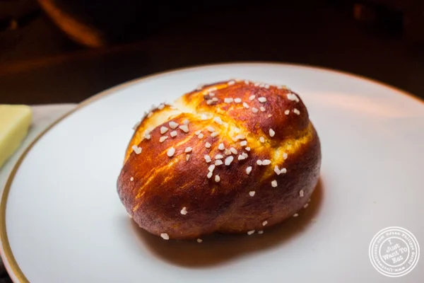 Pretzel bread at Cut by Wolfgang Puck in TriBeCa, NYC