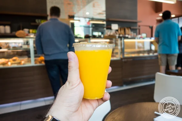 Orange juice at Cannelle Patisserie in Long Island City