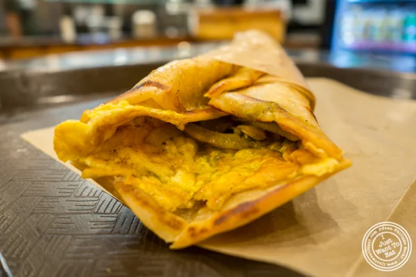 Egg Kati roll at Desi Grub, NYC, NY