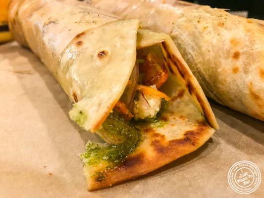 Chana roll at Desi Grub, NYC, NY