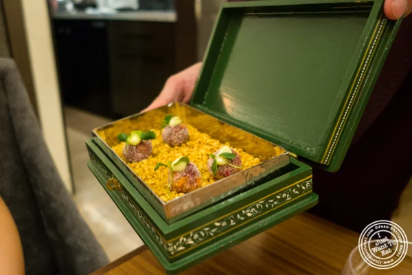 Amuse bouche at Indian Accent in NYC, NY