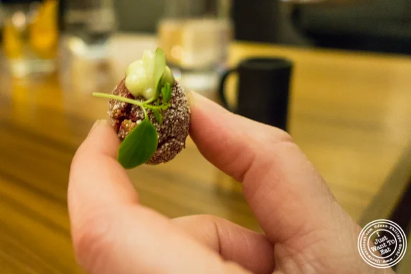 Amuse bouche at Indian Accent in NYC, NY