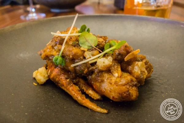 Crab claws at Indian Accent in NYC, NY