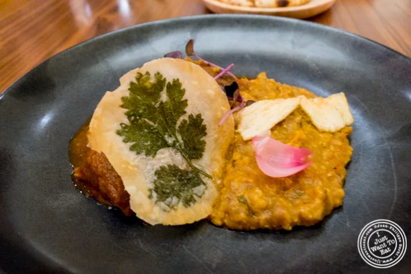 Braised lamb at Indian Accent in NYC, NY