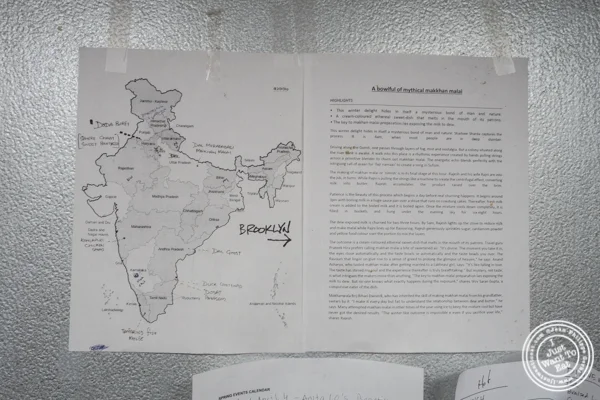 Map at Indian Accent in NYC, NY