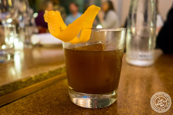 Bonji Old Fashioned at Momofuku má pêche in NYC, NY