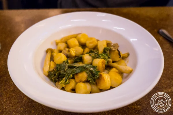Roasted rice cakes at Momofuku má pêche in NYC, NY