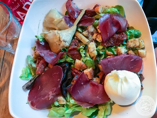 Italian salad at Gaudi Café in Grenoble, France