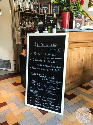Menu of La Petite Idée, Grenoble, France