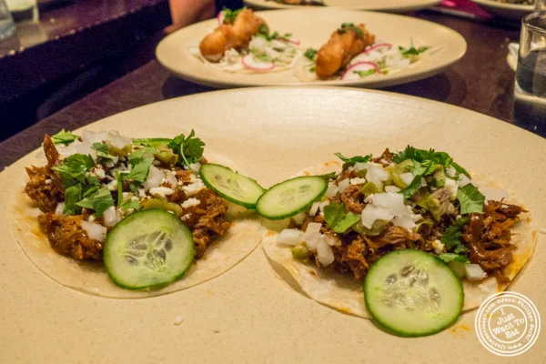 Lamb barbacoa tacos at Empellon Taqueria in NYC, NY