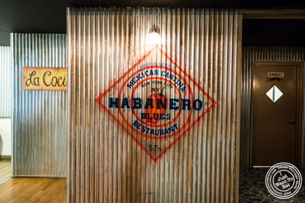 Sign at Habanero Blues in NYC, NY