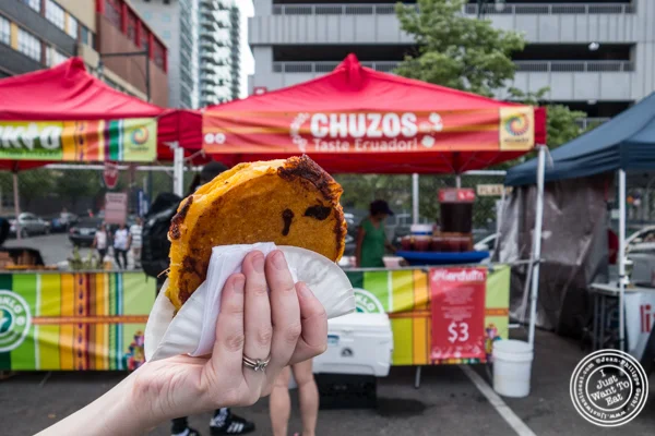 Mozzarepas from Chuzos at LIC Flea and Food Market 