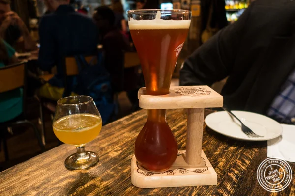Kwak Belgian beer at Turntable LP Bar and Karaoke in K-Town, NYC