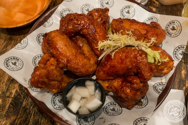 Fried chicken combo at Turntable LP Bar and Karaoke in K-Town, NYC