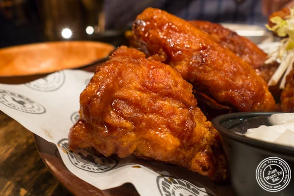 Soy garlic fried chicken at Turntable LP Bar and Karaoke in K-Town, NYC