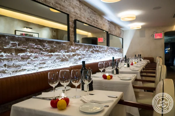 Dining room on the second floor at Mamo NYC in Soho