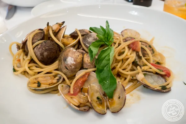 Spaghetti alle vongole at Mamo NYC in Soho