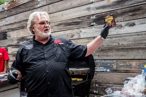 Chef Myron Mixon using a Brazilian steakhouse marinade at The Grilling University with McCormick