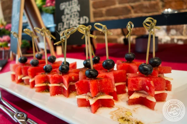Watermelon caprese skewer at The Grilling University with McCormick