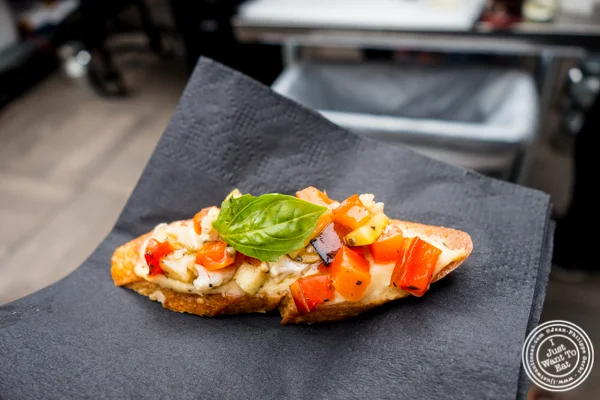 Grilled vegetable antipasto bruschetta at The Grilling University with McCormick