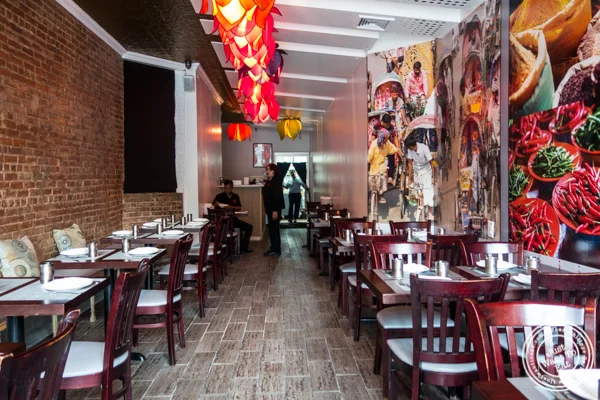 Dining room at Mumbai Masala Indian Grill in Harlem