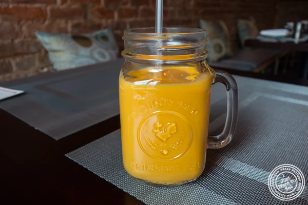Mango lassi at Mumbai Masala Indian Grill in Harlem