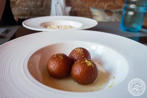 Gulab jamun at Mumbai Masala Indian Grill in Harlem