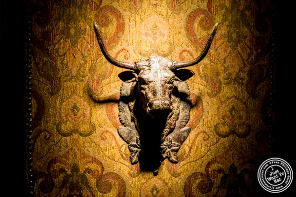 Bull's head at Uncle Jack's Steakhouse in Midtown West , NYC