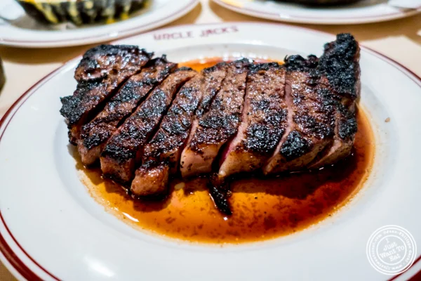 NY "Trump" strip steak at Uncle Jack's Steakhouse in Midtown West , NYC