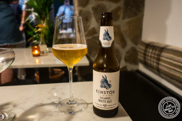Einstok Icelandic white ale at Icelandic Fish and Chips in NYC, NY