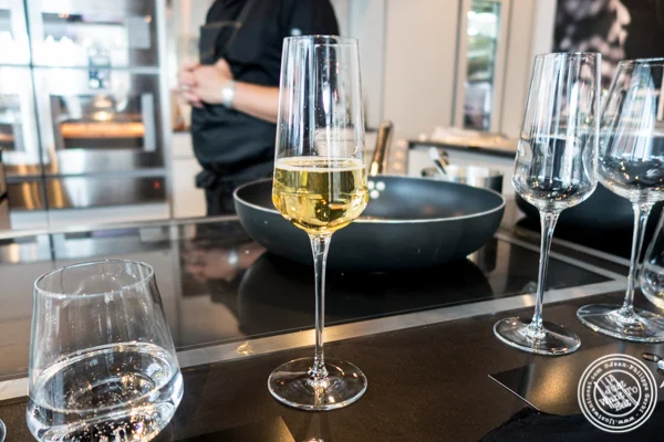 prosecco from Cantine Ferrari Brut at Urbani Truffle Lab in NYC, NY