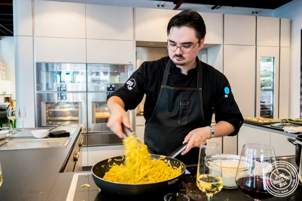 Step 3: mix (lots) of grana padano cheese in the pasta