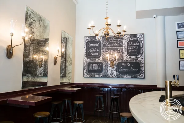 Bar area at El Quinto Pino in Chelsea, NYC