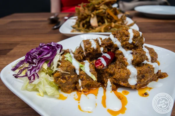 Kerala beef at Imli Urban Indian Food on the Upper East Side, NYC