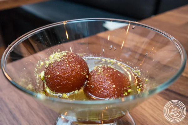 Gulab jamun at Imli Urban Indian Food on the Upper East Side, NYC